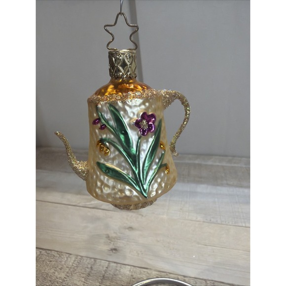 Old World Christmas Other - Vintage OWC Inge Glass Hand Blown Glass Bumpy Teapot German Christmas Ornament